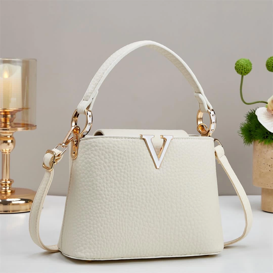 Brown Textured Handbag (Pochi) - Wholesale thumbnail 4