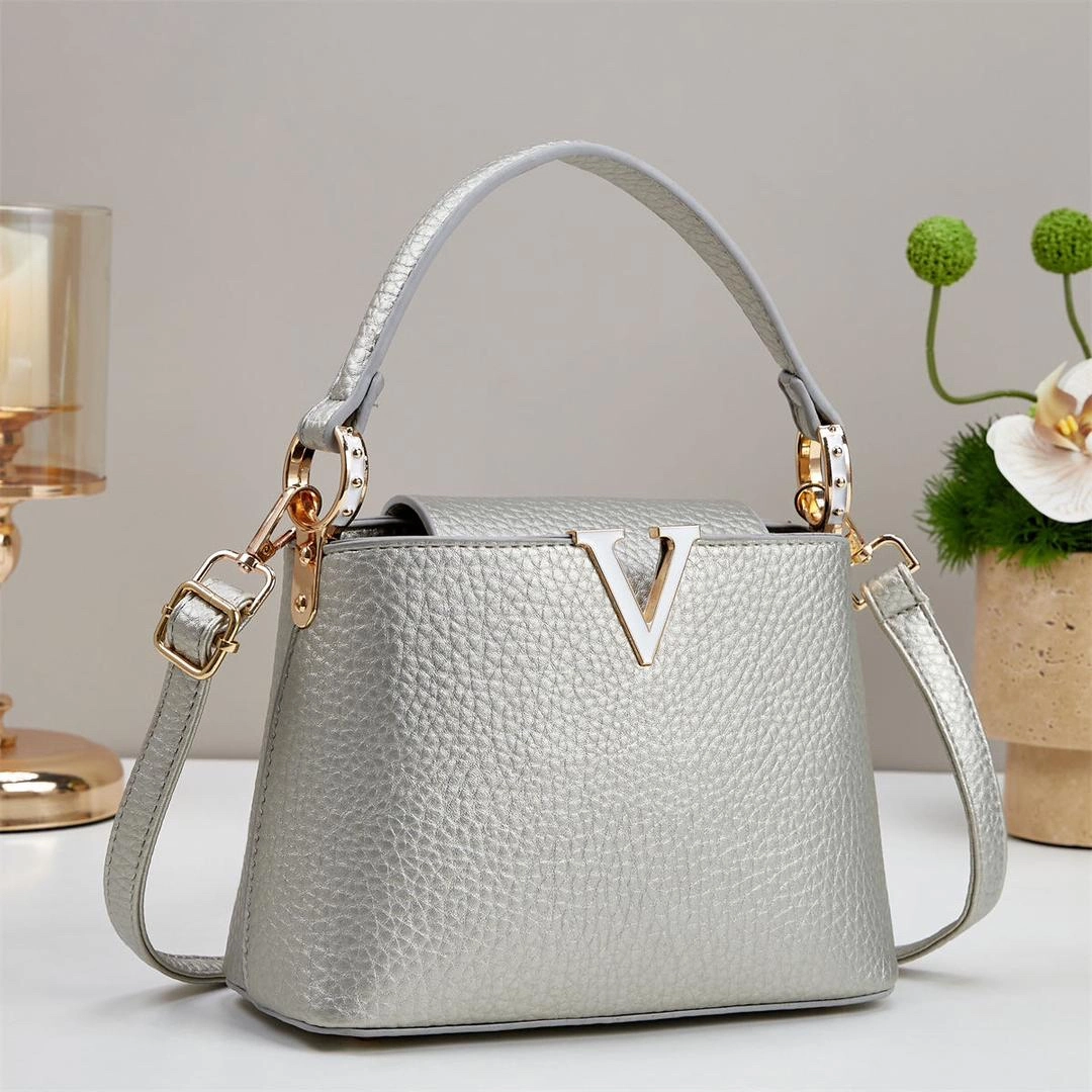 Brown Textured Handbag (Pochi) - Wholesale thumbnail 6