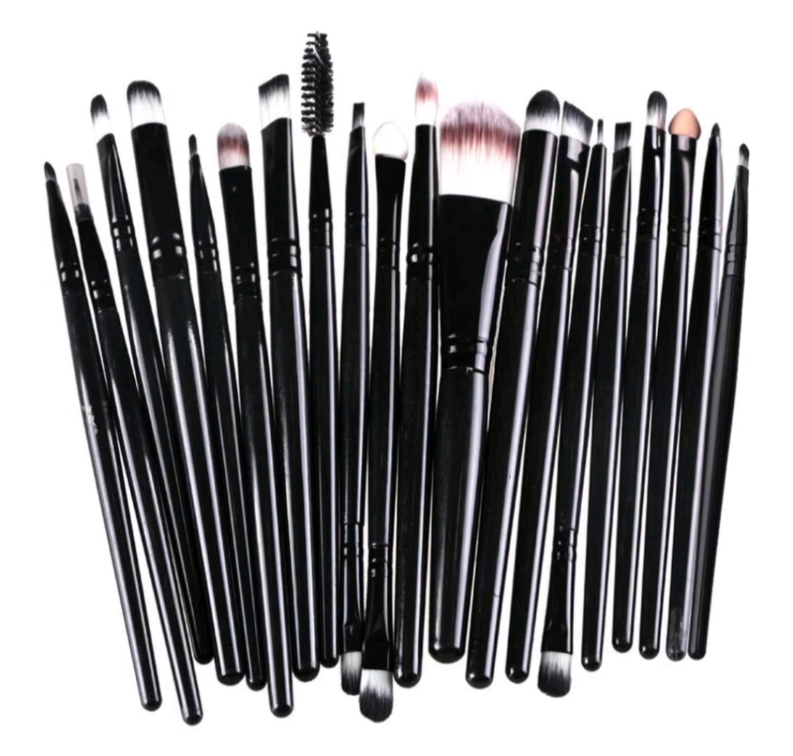 Large Black Makeup Brush Set