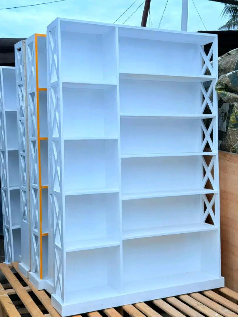 White and Black Plastic Wardrobe with Mirror thumbnail 4