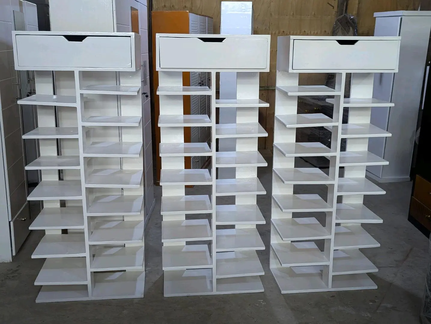 White and Black Plastic Wardrobe with Mirror thumbnail 7