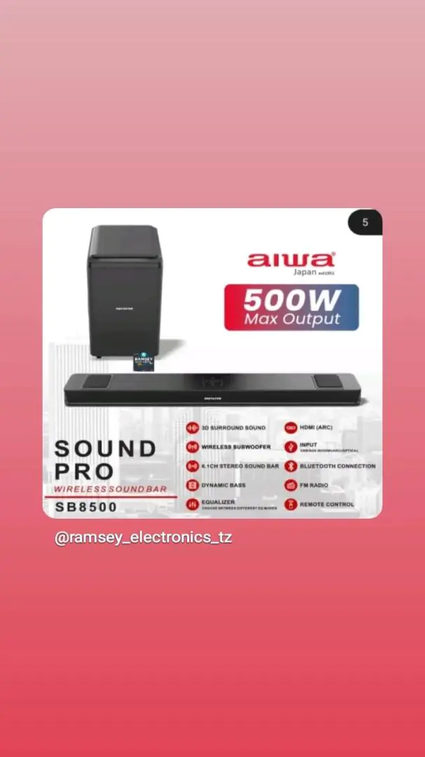 Aiwa Sound Bar SB8500 500W