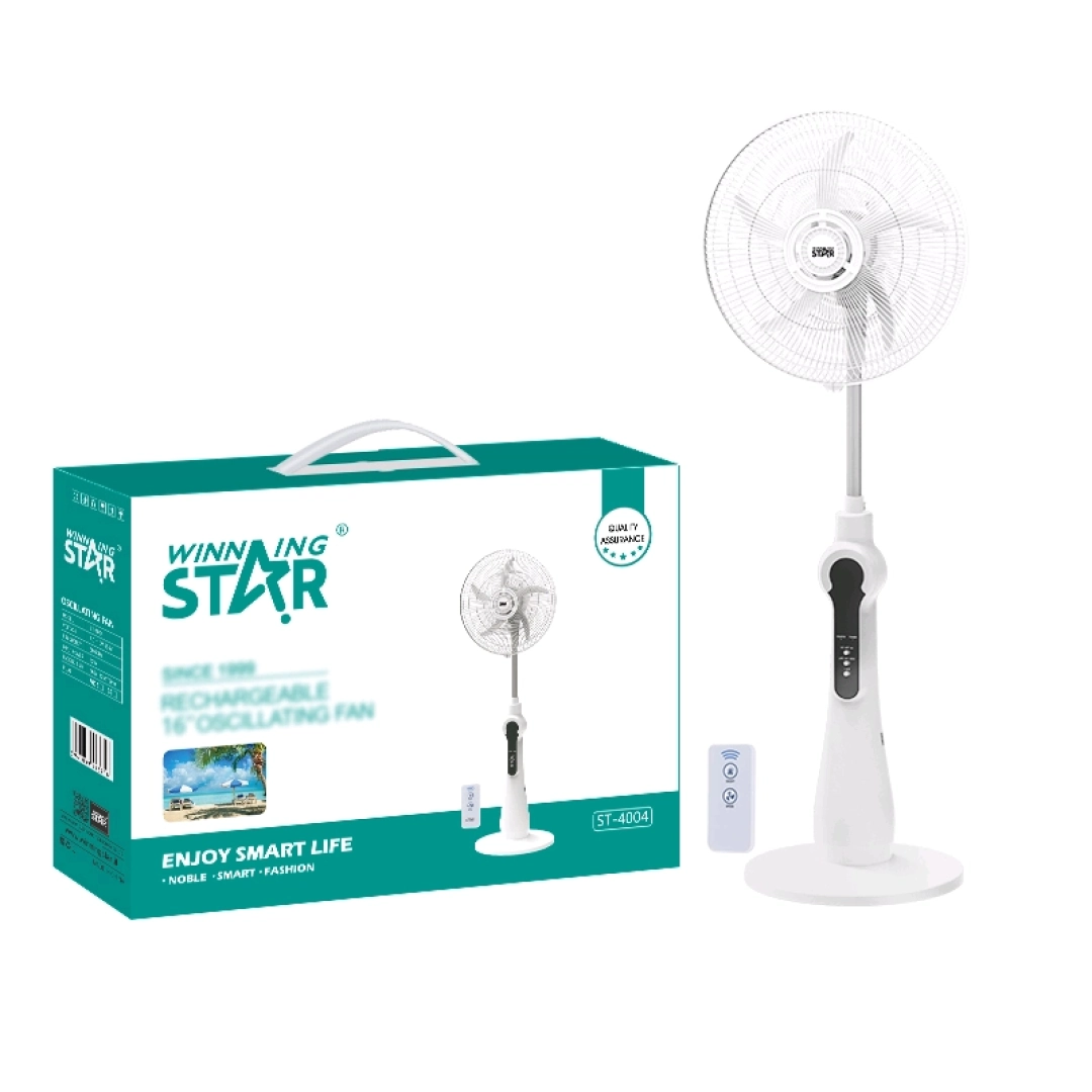 Winning Star ST-4004 16-inch Rechargeable Stand Fan thumbnail 2