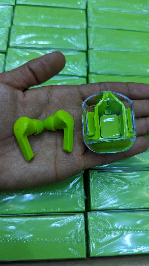 Pink Wireless Earbuds (AirPods Style) with Digital Display thumbnail 2