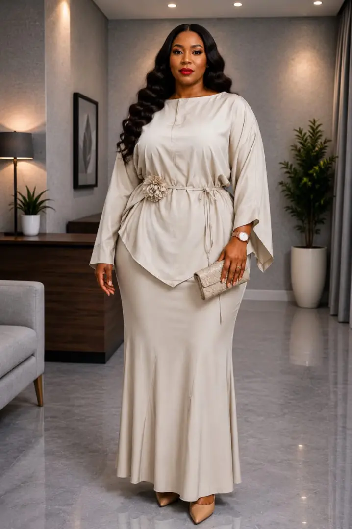Elegant Two-Piece Chiffon Dress thumbnail 3