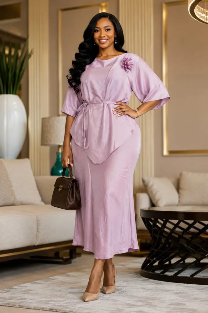 Elegant Two-Piece Chiffon Dress thumbnail 6