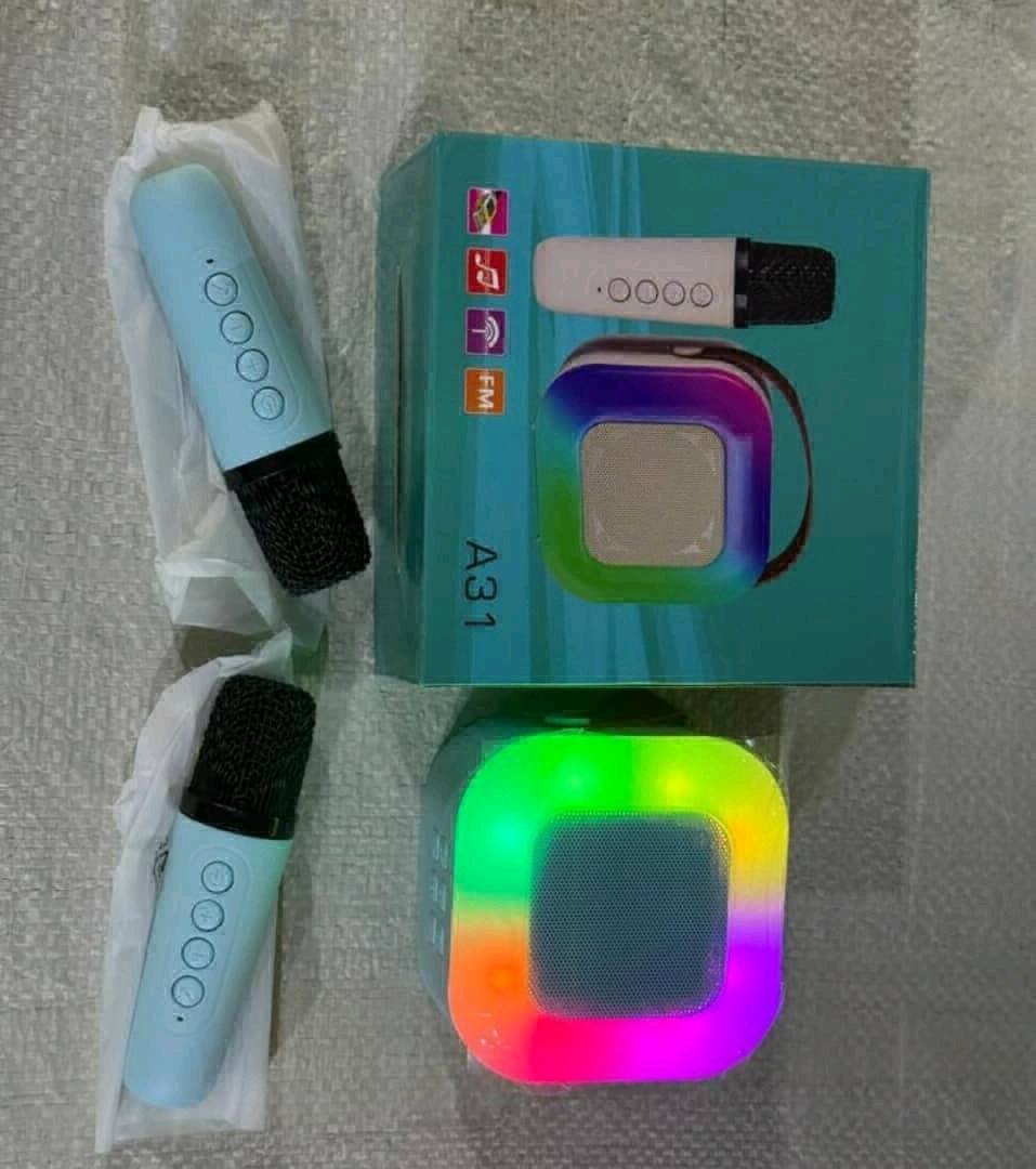 A31 Karaoke Speaker Bluetooth 2 Mic FM Radio