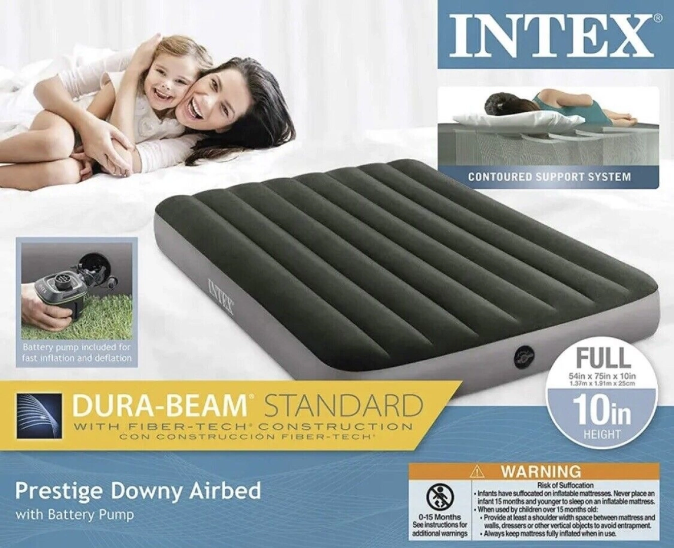 INTEX DURA-BEAM STANDARD Prestige Downy Airbed (Full Size)