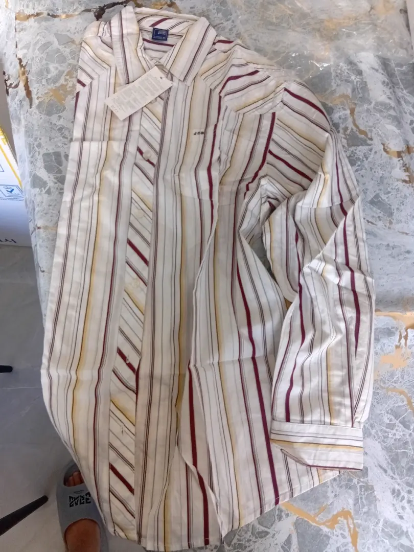 Brand New Korean Striped Long-Sleeved Shirt