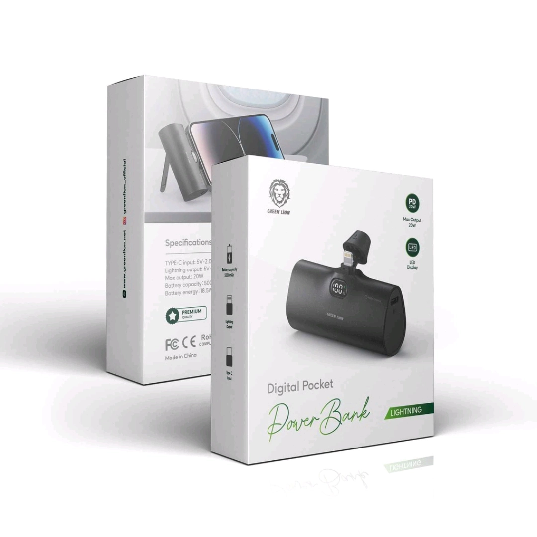Green Lion Digital Pocket Power Bank 5000mAh PD 20W