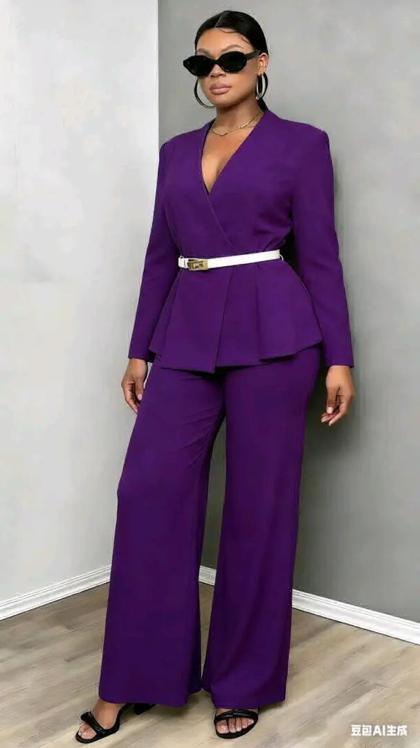 Suti Mpya ya Vipande Viwili ya Purple