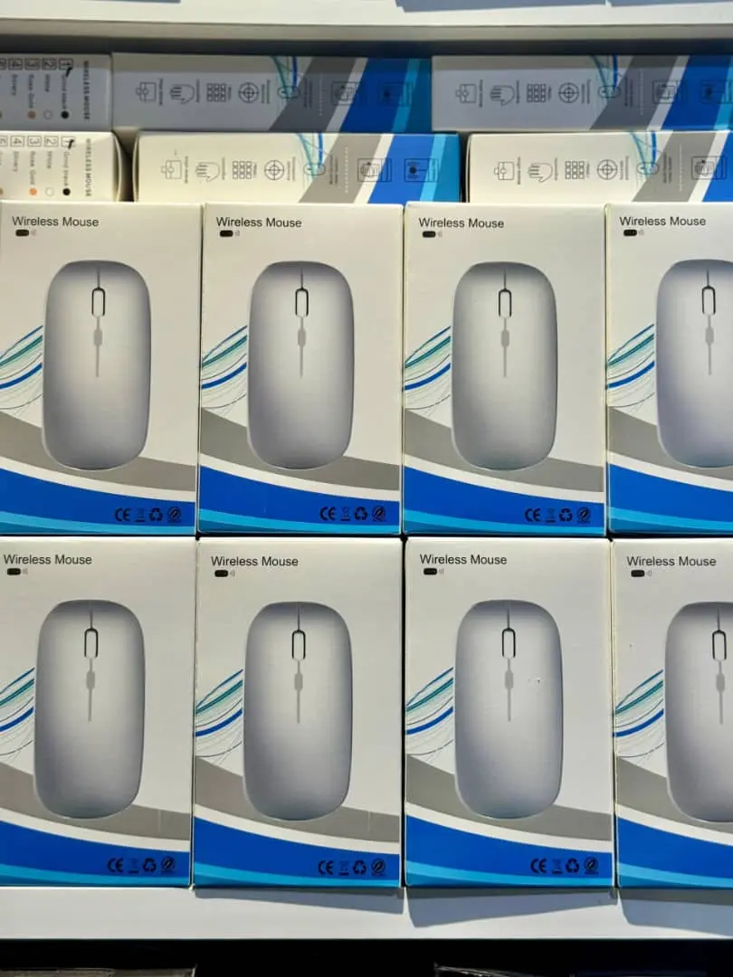 White Wireless Rechargeable RGB Computer Mice