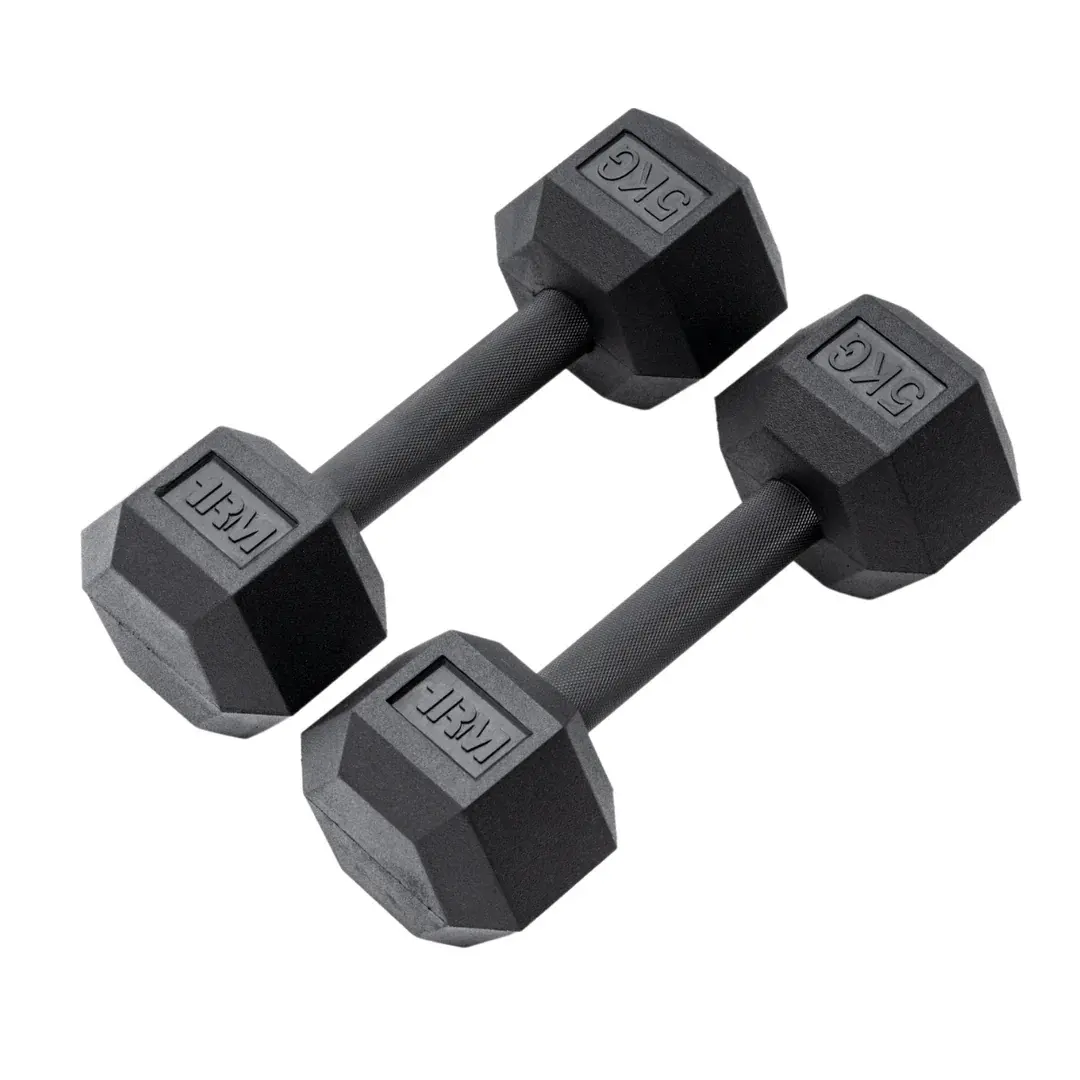 5KG Rubber Hex Dumbbells (Pair) thumbnail 3