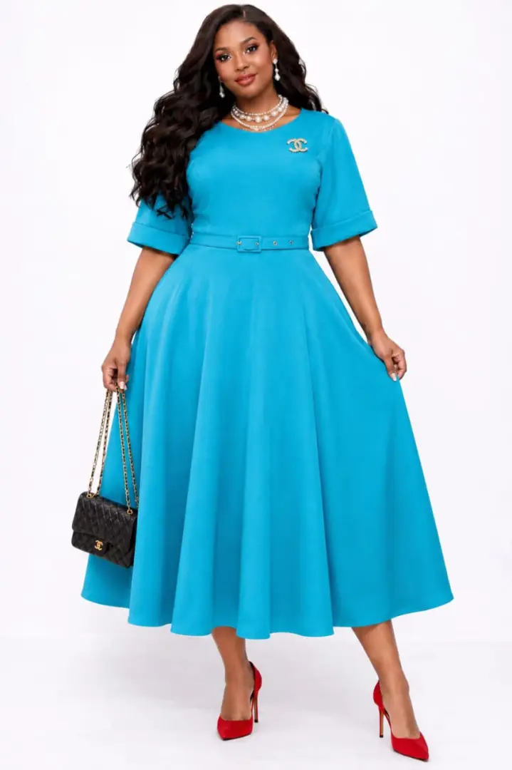 Women's Super Senori Belted Midi Dress thumbnail 4