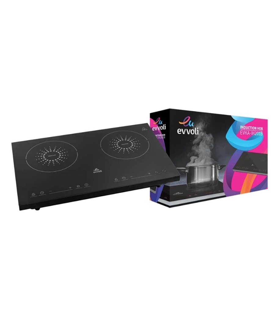 Evvoli 2-Plate Induction Hob 3500W Touch Control