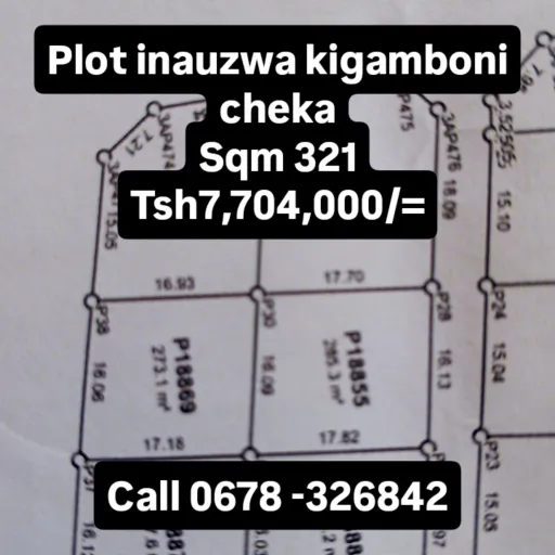 Kiwanja Kigamboni Cheka (321 sqm)