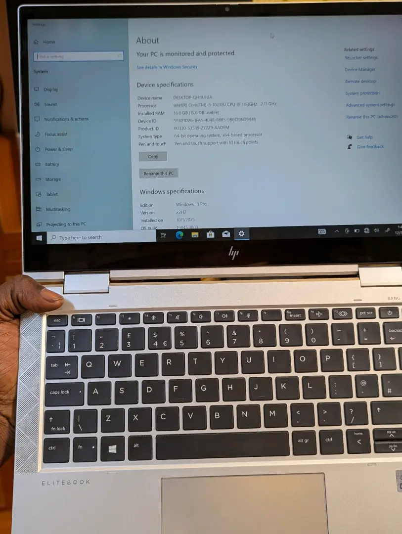 HP Elitebook 830 G7 Laptop i5 10th Gen 16GB RAM thumbnail 2