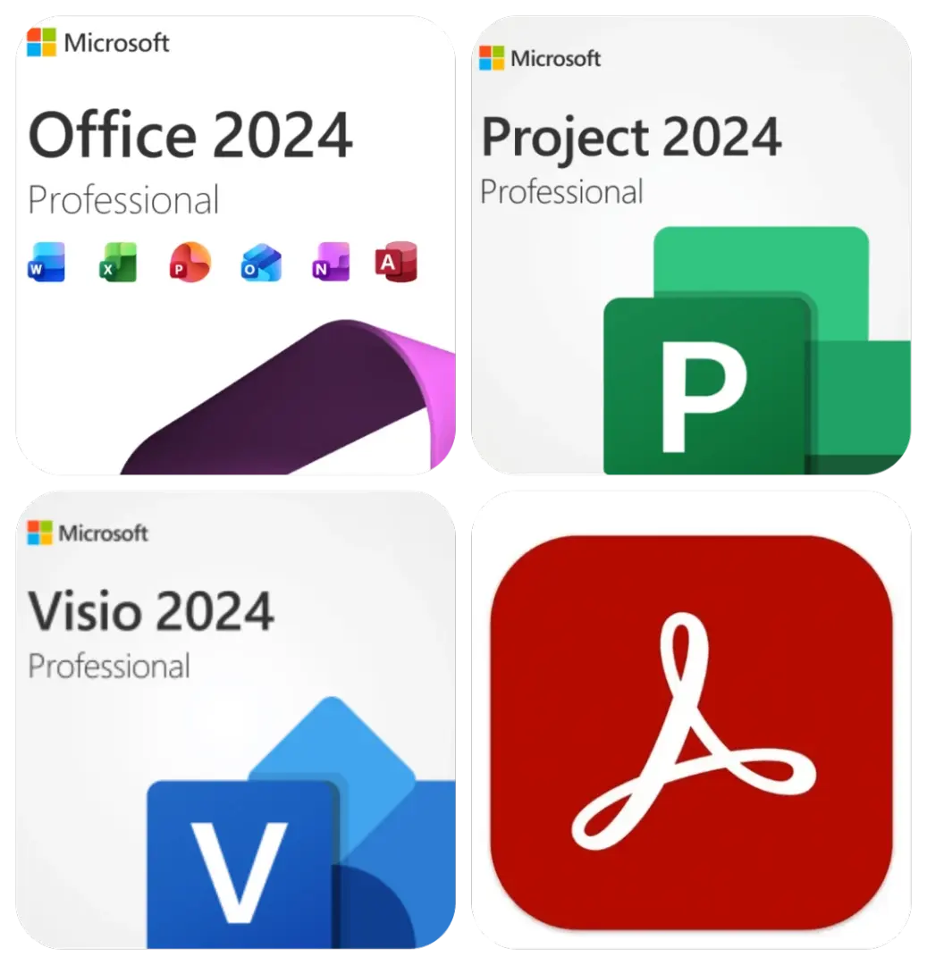 Microsoft Office 2024 Complete  + Adobe Acrobat Pro DC