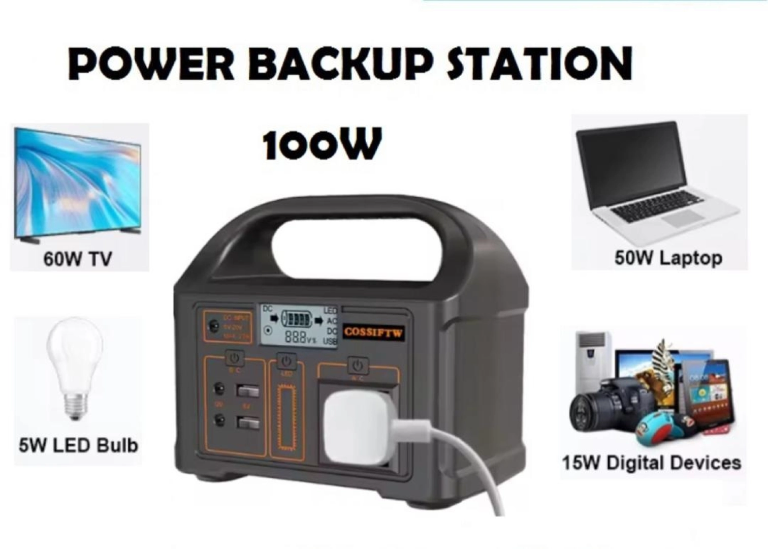 Portable Power Backup Station 100W (GOSSIFTW)