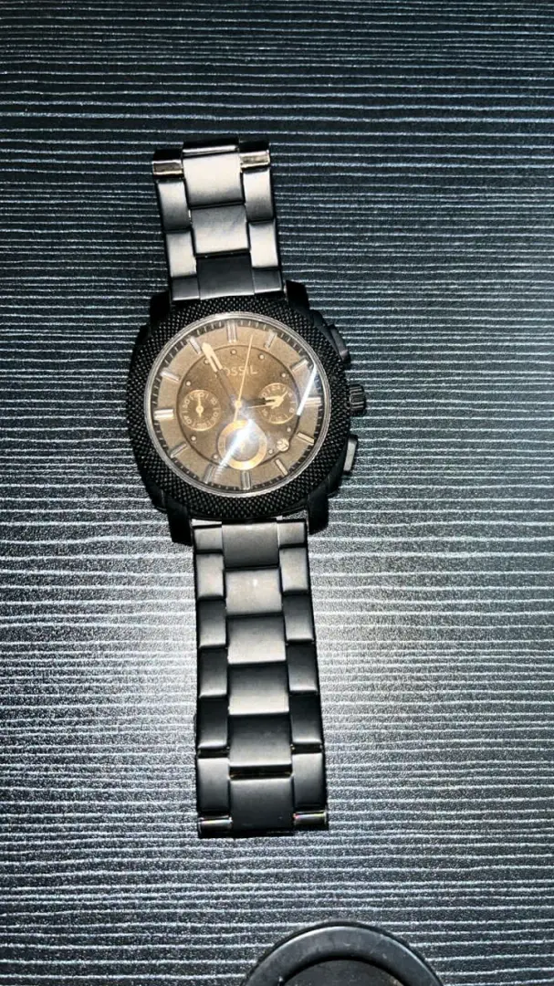 Fossil Black Metallic Watch