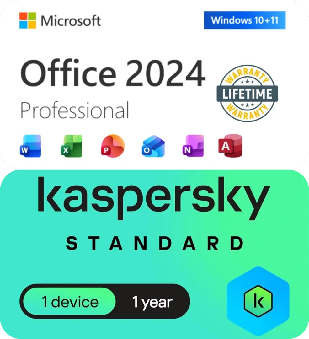 Microsoft Office 2024 & Kaspersky Standard ( Install )