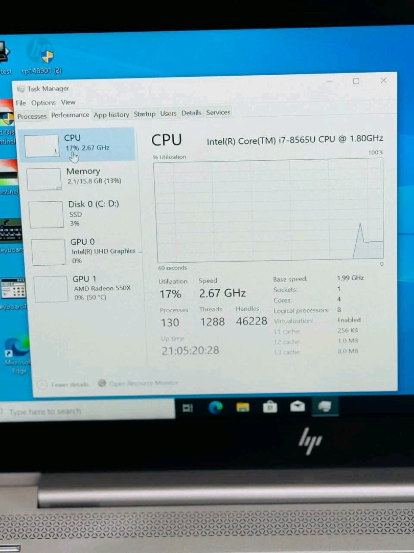 HP EliteBook 840 G5 Core i7 8th Gen Laptop (16GB RAM, 512GB SSD) thumbnail 5