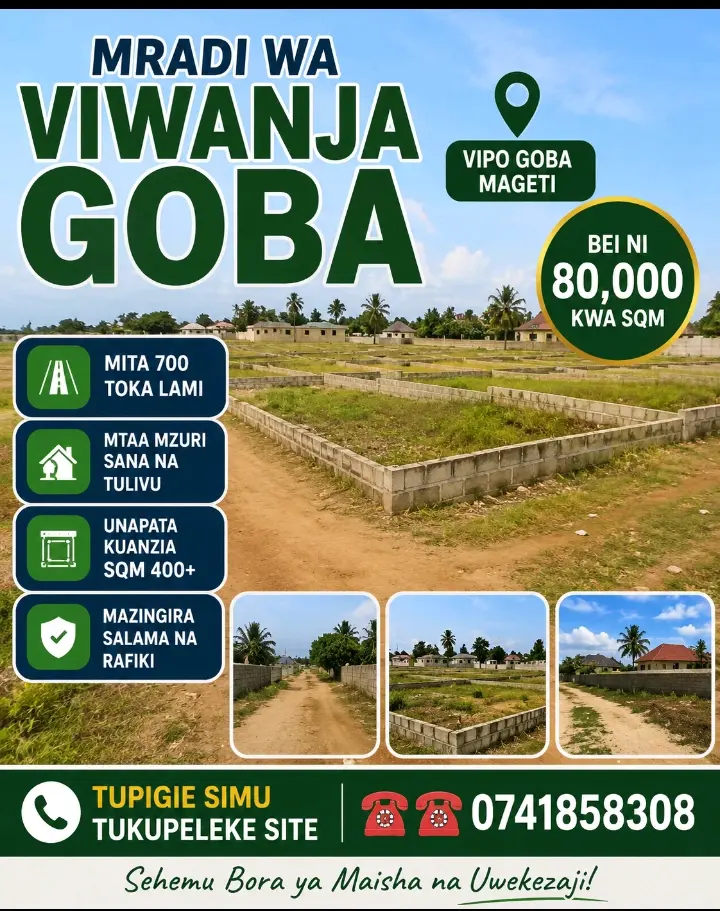 Viwanja vya Makazi Goba na Mbezi