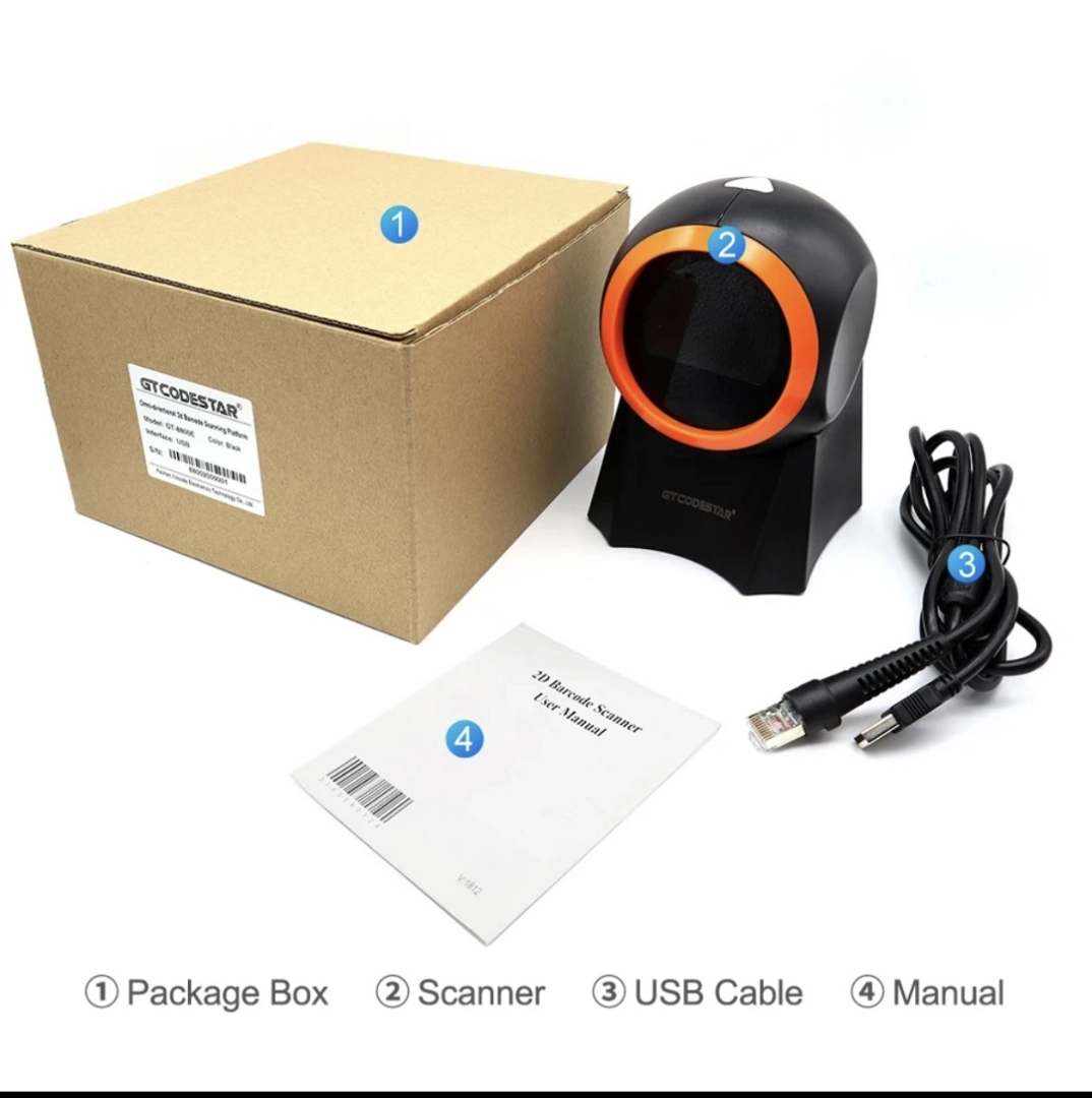 Wired 2D Desktop Barcode Scanner Model GT-8800G thumbnail 3