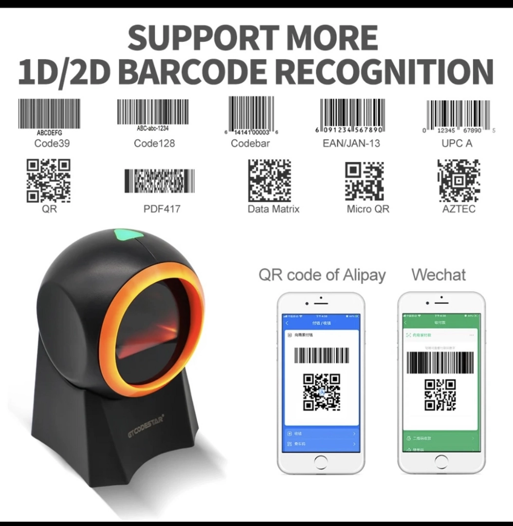 Wired 2D Desktop Barcode Scanner Model GT-8800G thumbnail 4