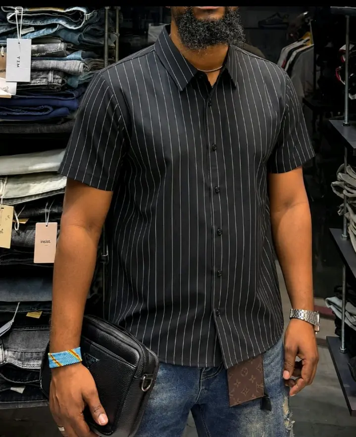 Striped Men's Short-Sleeve Shirts thumbnail 2