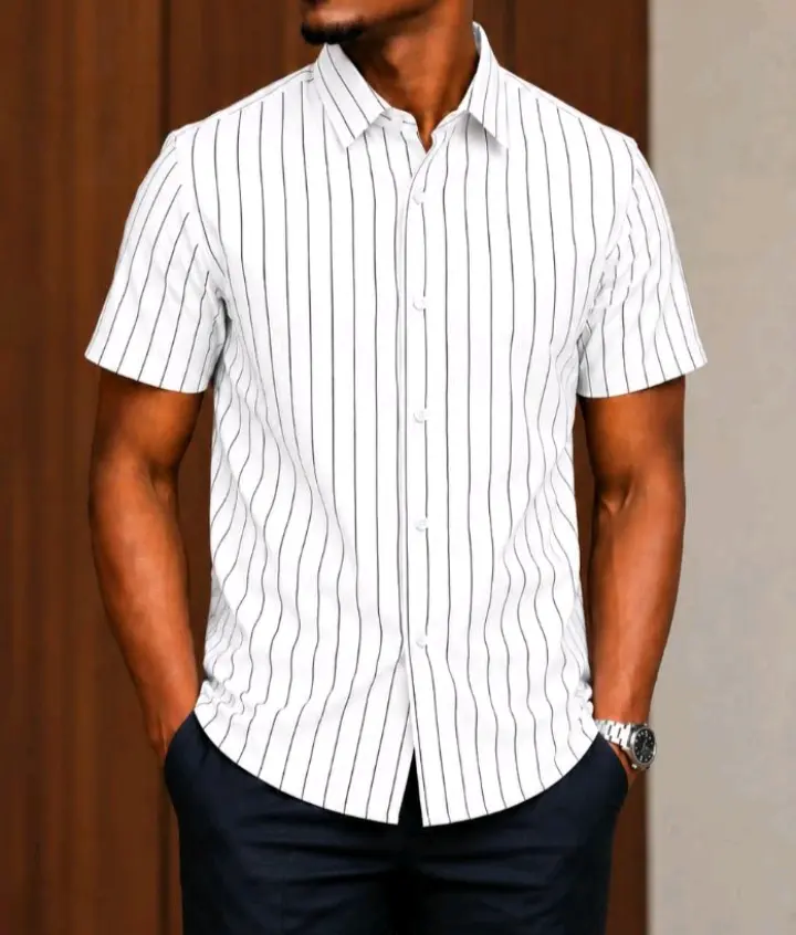 Striped Men's Short-Sleeve Shirts thumbnail 3