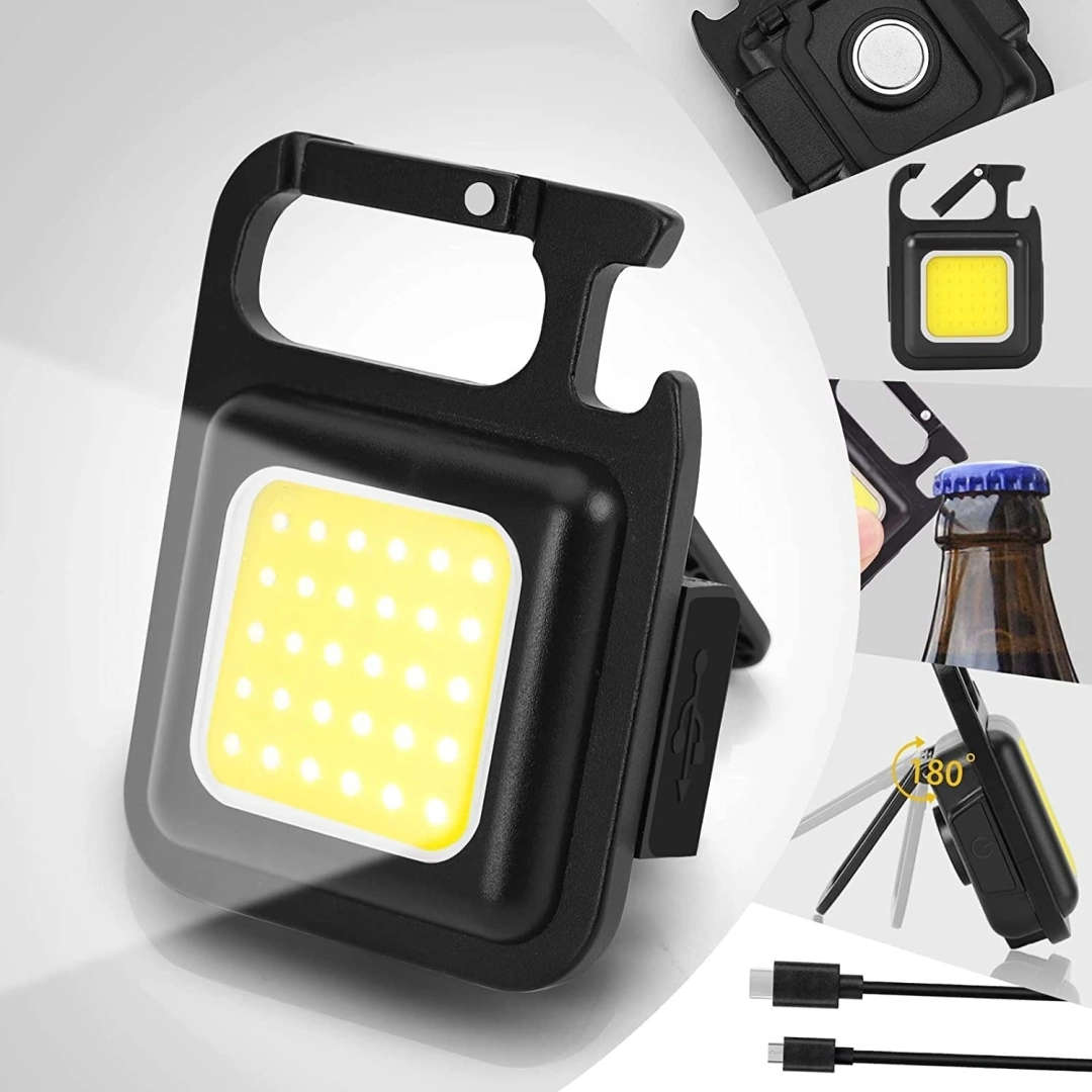 Compact Rechargeable LED Keychain Light