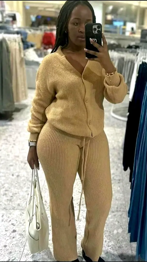 HAiming Women's Two-Piece Ribbed Knit Set thumbnail 3