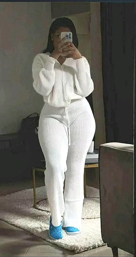 HAiming Women's Two-Piece Ribbed Knit Set thumbnail 5
