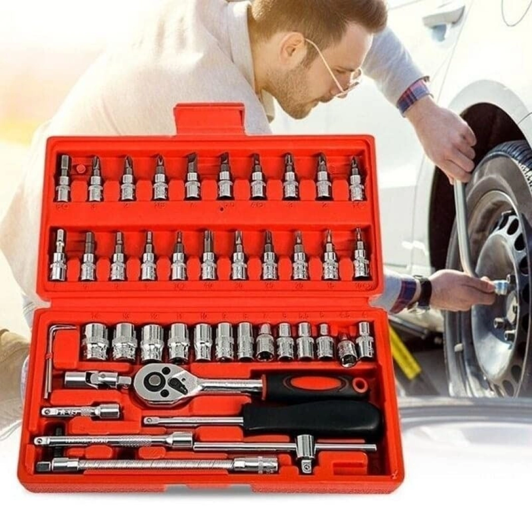 46-Piece Socket and Bit Tool Set
