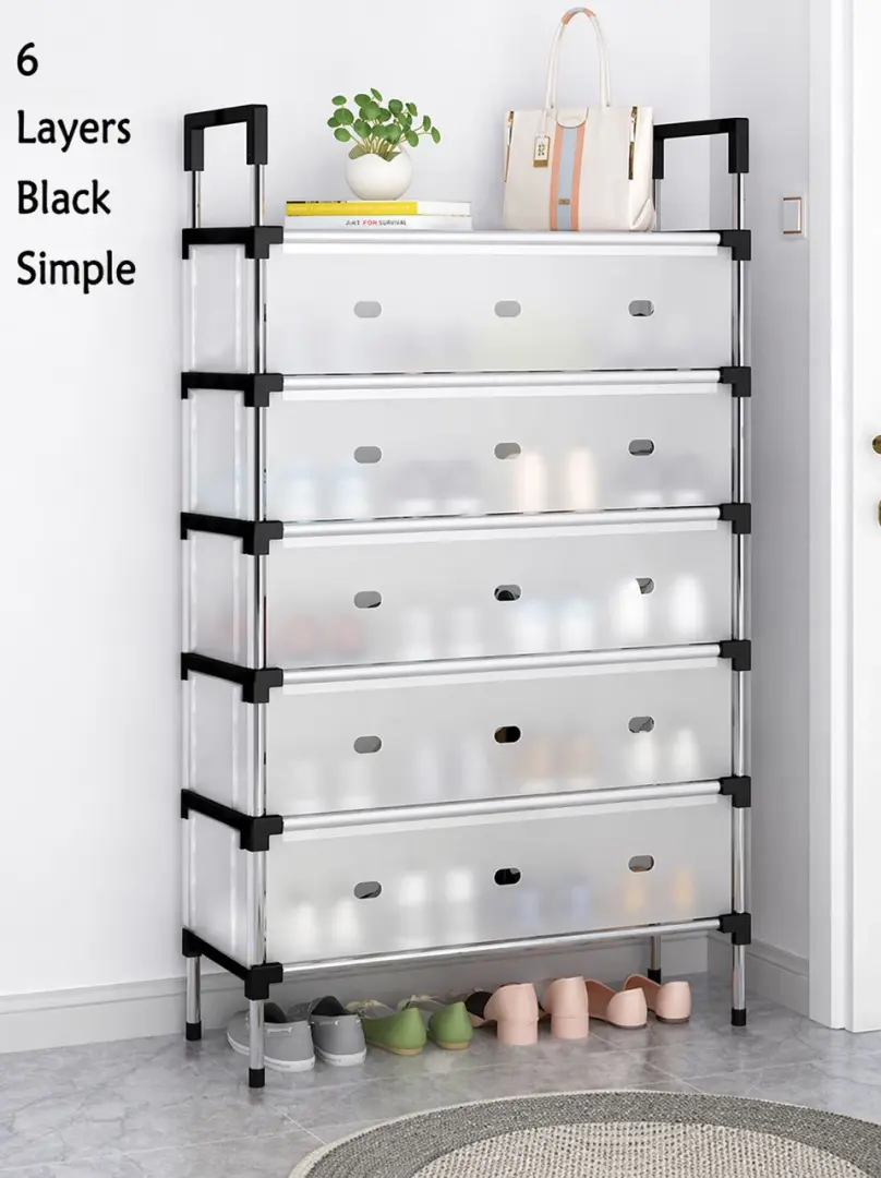 6 Layers Shoe Rack with Dust-proof Cover thumbnail 4