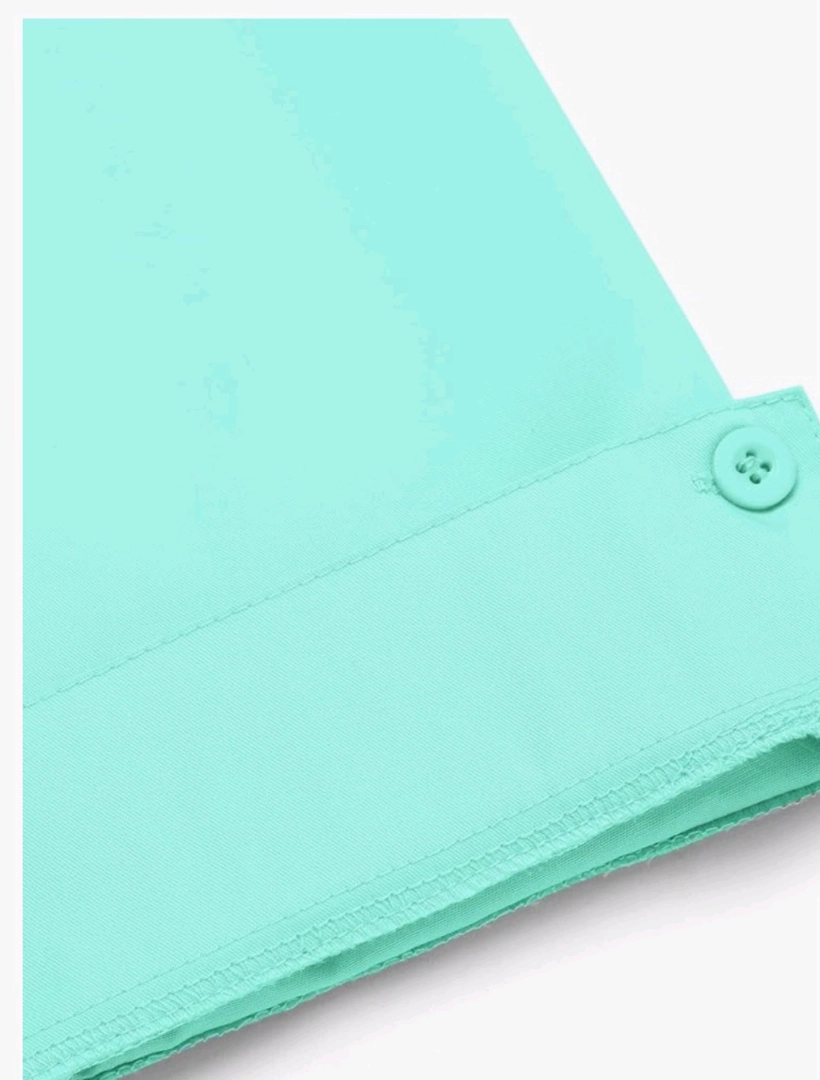 Ladies' Mint Green Short-Sleeved Shirt XL thumbnail 3