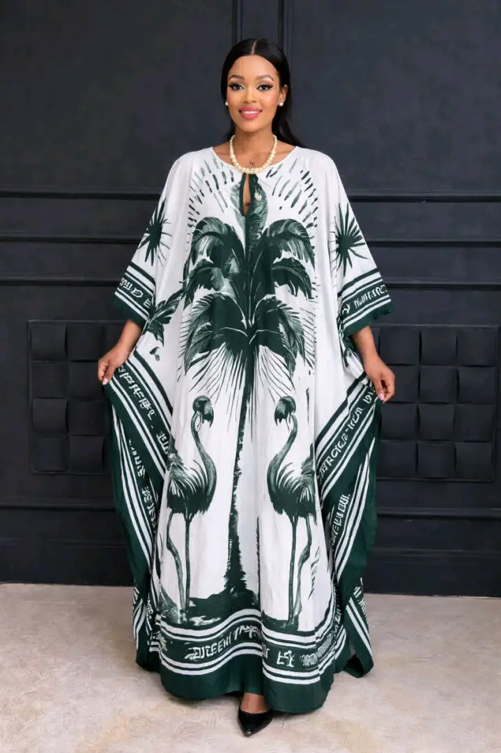 Satine Kaftan Dress - Tropical Print thumbnail 3