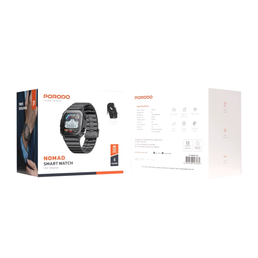 Porodo Nomad Smart Watch 1.54-inch Display