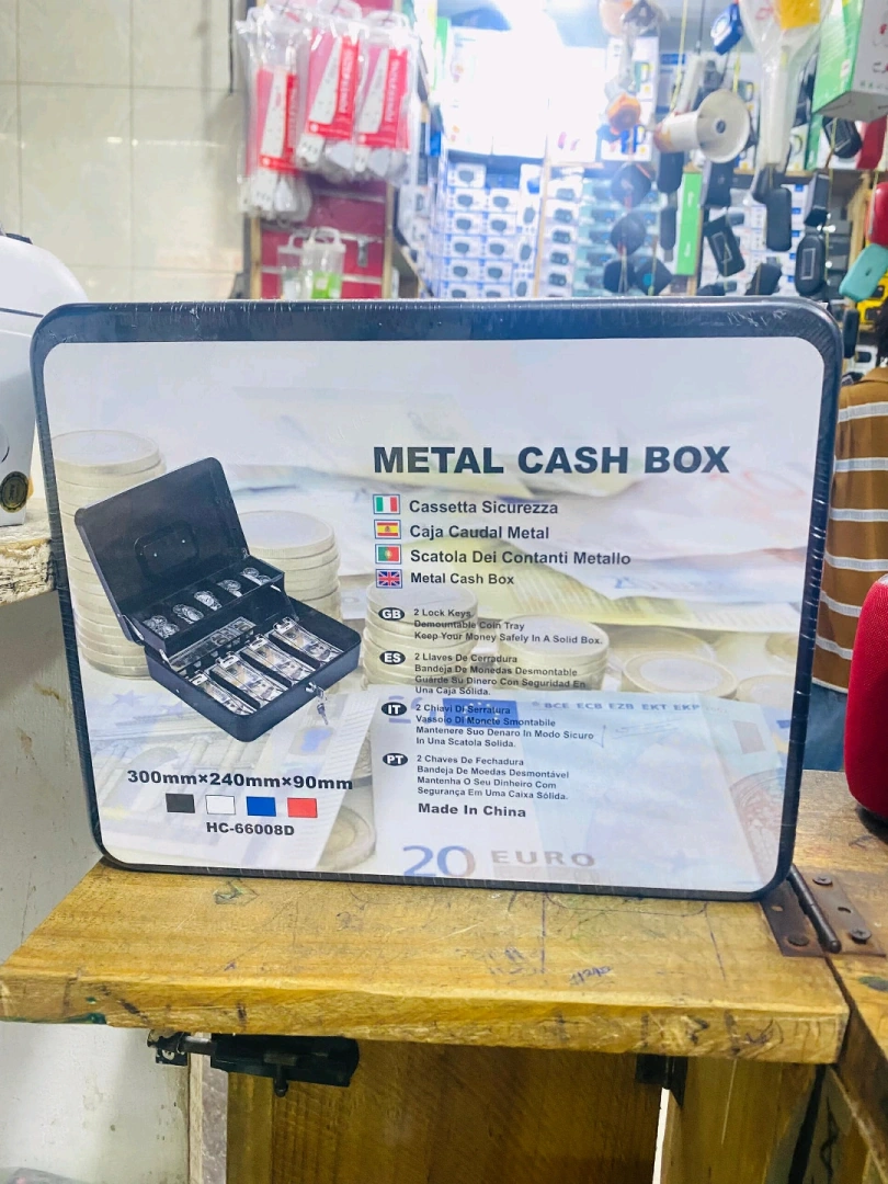 Metal Cash Box HC-66008D (Durable Steel)
