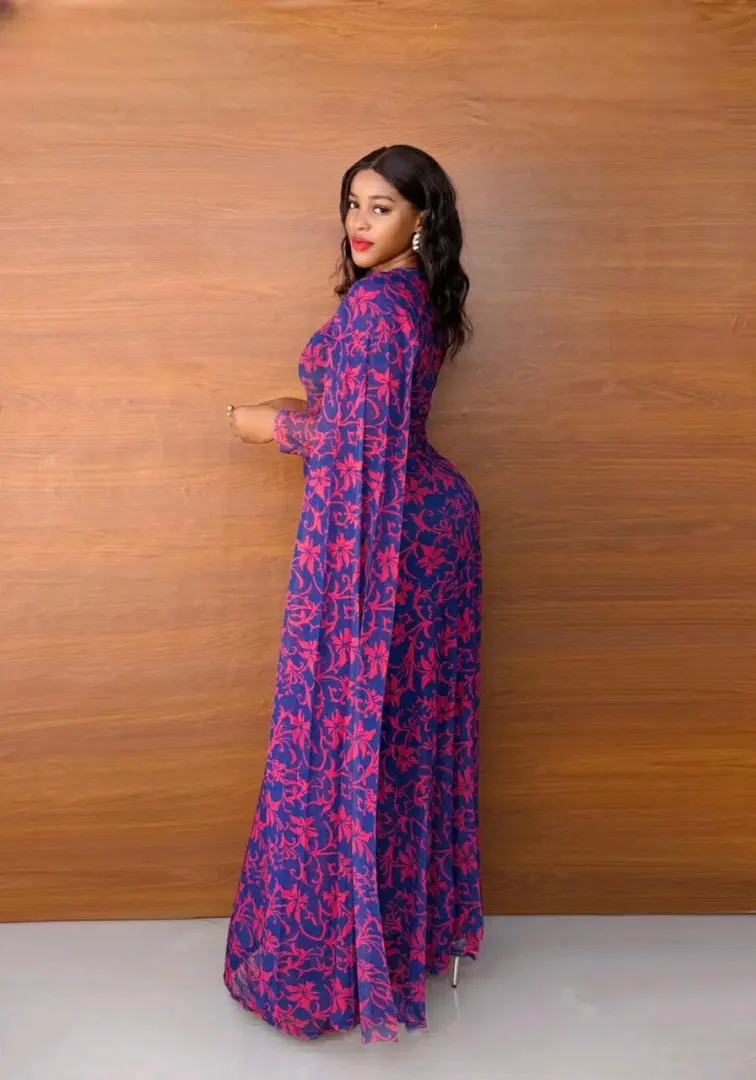 Floral Ankara-Style Maxi Dress thumbnail 9