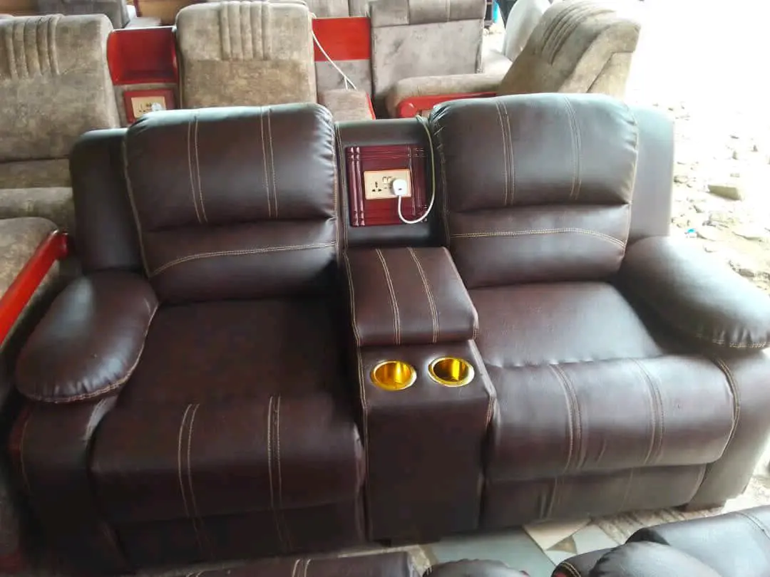 Seti ya Kochi za Ngozi (Reclining Leather Sofa Set) thumbnail 2