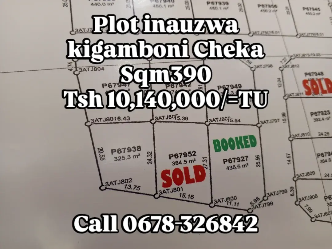 Kiwanja Kigamboni Cheka (Surveyed)