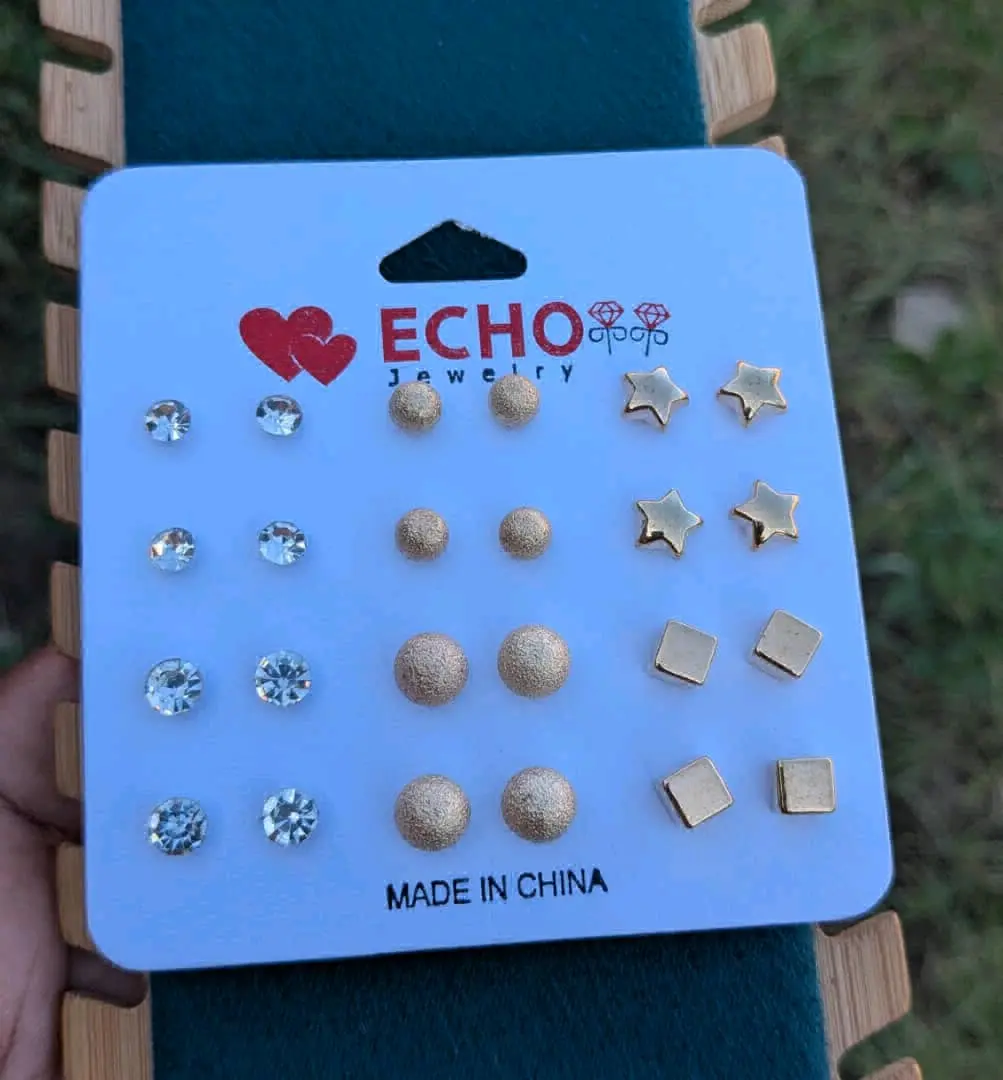 12 pairs of Quality Stud Earrings