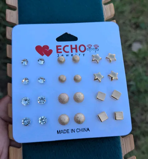 12 pairs of Quality Stud Earrings