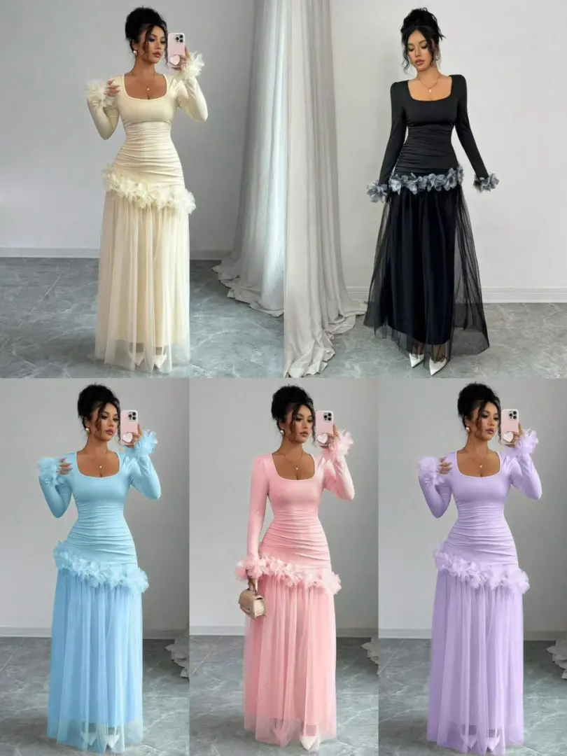 New Trending Ruffled Tulle Dress