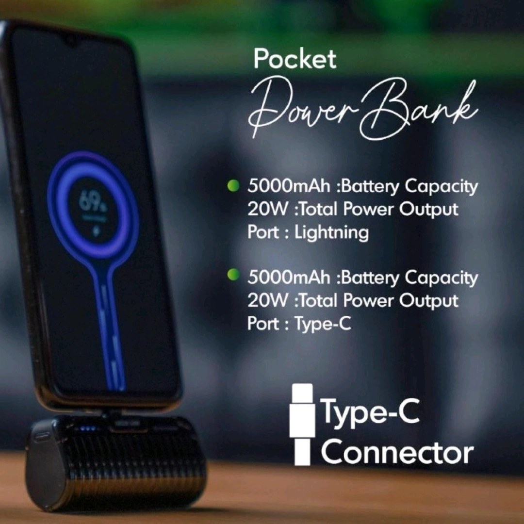 Green Lion Pocket Power Bank 5000mAh 20W Type-C thumbnail 4