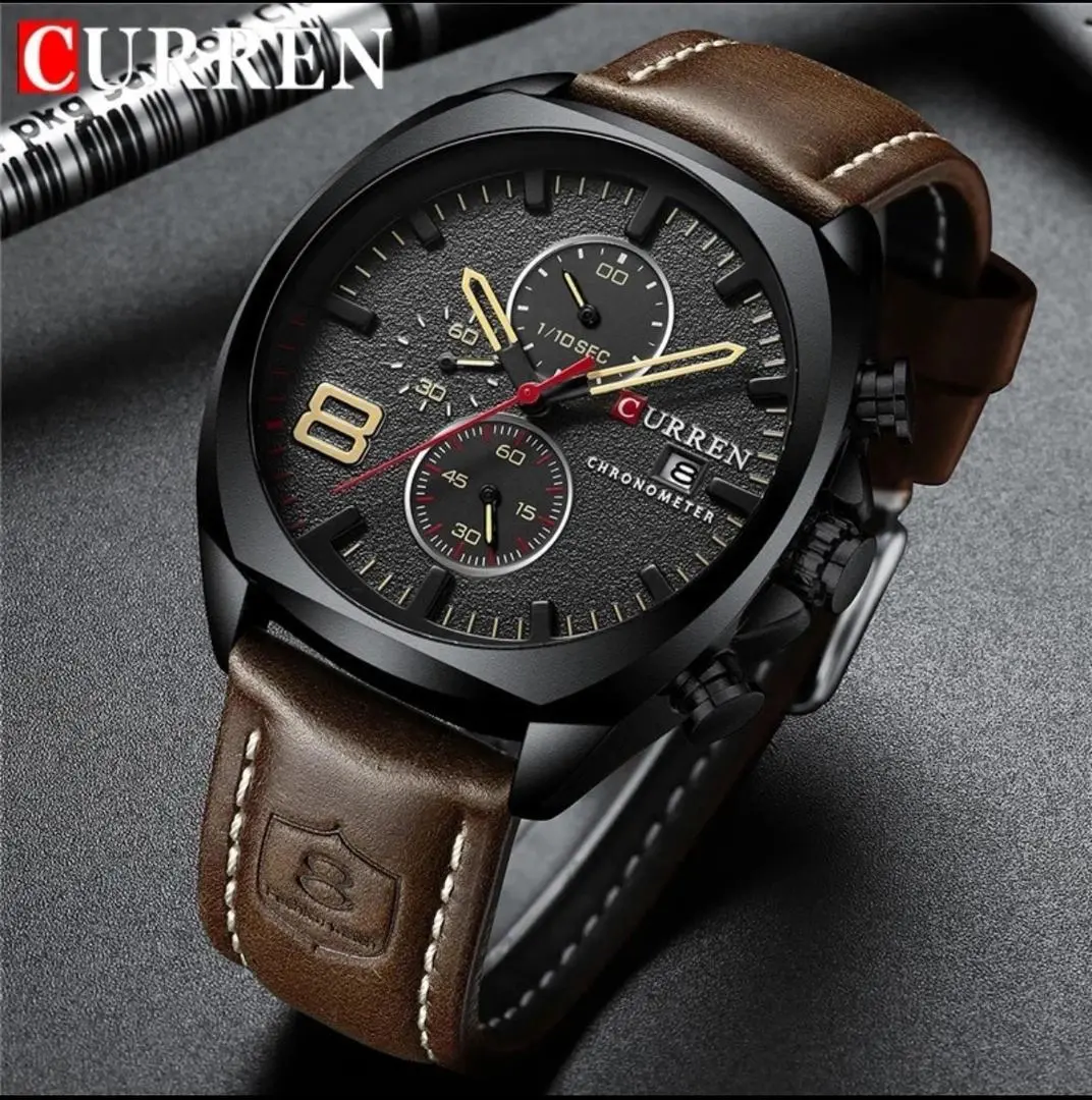 New Curren Watches with Leather Straps