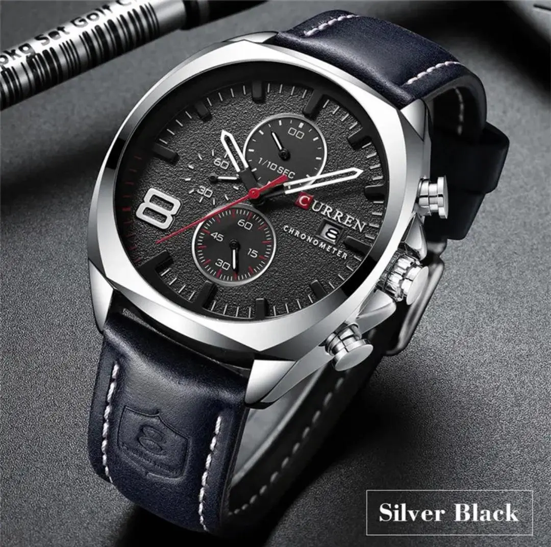 New Curren Watches with Leather Straps thumbnail 5