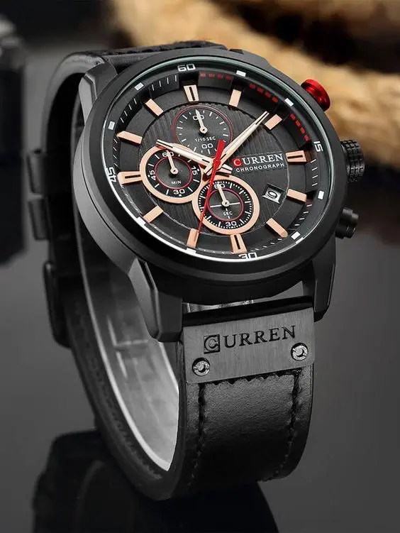 New Curren Watches with Leather Straps thumbnail 6